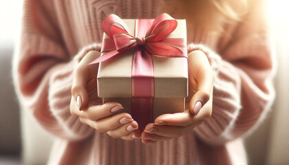 hand holding a gift box