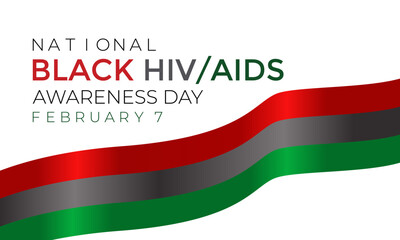  National black HIVAIDS awareness day.  flyer design. flat illustration. Banner, poster, card, background design. vector illustrator.
