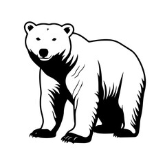 Majestic Polar Bear Vector Illustration