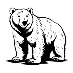 Obraz na płótnie Canvas Majestic Polar Bear Vector Illustration