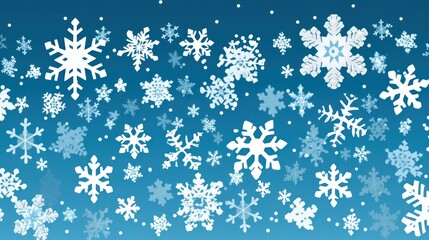 Pattern Snowflakes gently fall from the sky