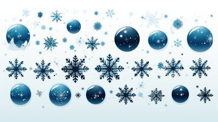 Pattern Snowflakes gently fall from the sky