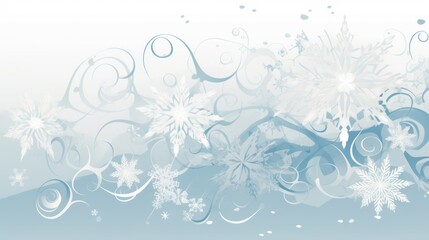 Pattern Snowflakes gently fall from the sky