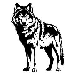 Majestic Wolf Vector