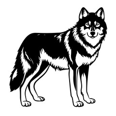 Majestic Wolf Vector