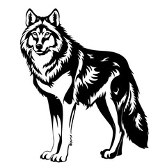 Majestic Wolf Vector