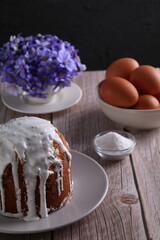photo the essence this photograph showcases a homemade Easter cake, symbolizing tradition and culture. The image beautifully encapsulates the intersection of religion and delectable food