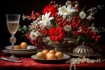 Festive Table Settings - Generative AI