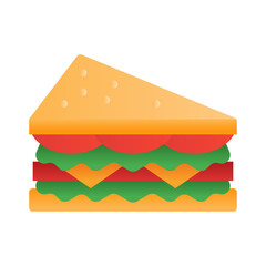 Sandwich icon in gradient fill style with high vector quality suitable for ui and spring needs
