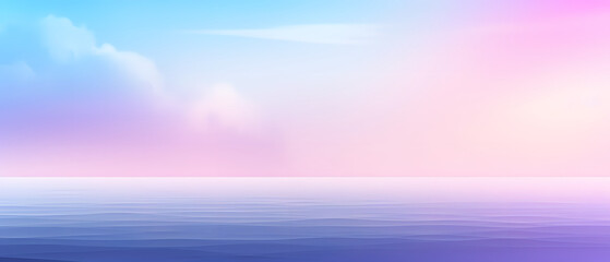 A tranquil morning on the ocean, with a pastel sky blending shades of pink and blue over the calm...