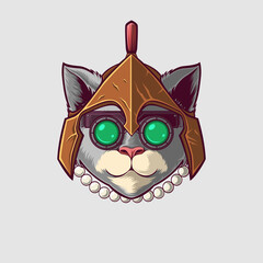 Cute Cat  Vector Illustration