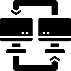 local network icon. vector glyph icon for your website, mobile, presentation, and logo design.