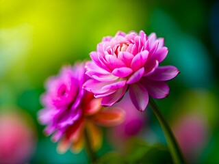 Fototapeta premium a close-up of a beautiful flower, specifically a dahlia.