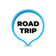 Road trip bubble transport icon label design vector