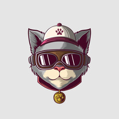 Cute Cat  Vector Illustration