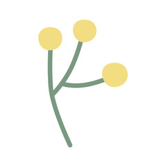  Foliage, plant, green herb. Abstract leaf element on white background. 