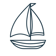 Outline objects for vacation trip, summer holiday near ocean and nature isolated on white background. 