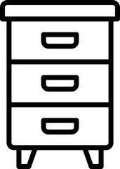 chest of drawers icon. vector line icon for your website, mobile, presentation, and logo design.