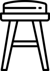 stool icon. vector line icon for your website, mobile, presentation, and logo design. - obrazy, fototapety, plakaty