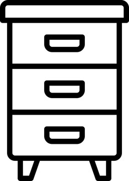 recommend clip art: chest of drawers icon. vector line icon for your website, mobile, presentation, and logo design.