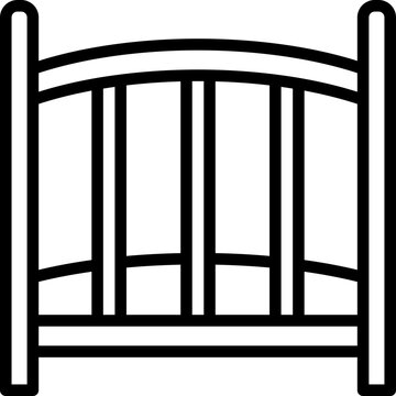 recommend clip art: baby crib icon. vector line icon for your website, mobile, presentation, and logo design.
