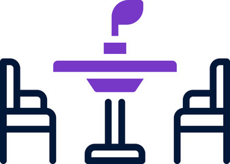 dining table icon. vector dual tone icon for your website, mobile, presentation, and logo design.