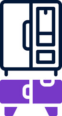 fridge icon. vector dual tone icon for your website, mobile, presentation, and logo design.