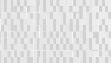 randomly positioned and scaled white cube boxes block background wallpaper banner geometry pattern - obrazy, fototapety, plakaty