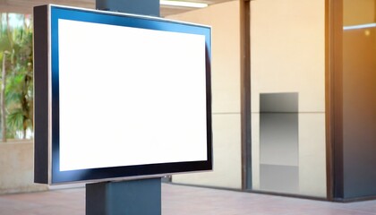 customizable digital signage screen in a public place