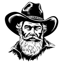 Santa Claus in Cowboy Outfit Vector