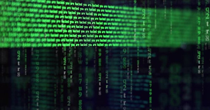 Cyber attack - Ddos attack, hacking concept. Modern electronic technologies. Search files process in big data array