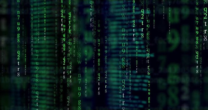 Computer code - Technology background in a matrix style. Programming coding or hacker concept