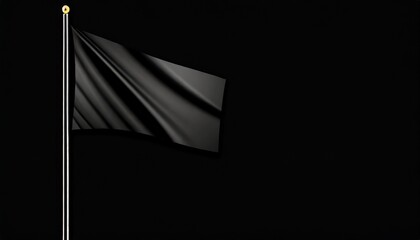 luxurious black flag on dark background sophisticated branding element