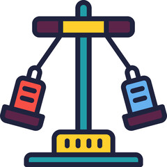 flying chair icon. vector filled color icon for your website, mobile, presentation, and logo design.