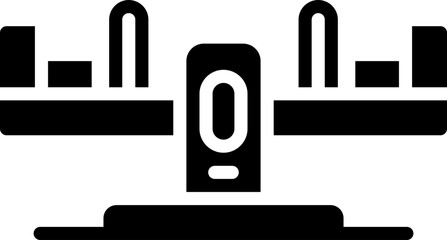 seesaw icon. vector glyph icon for your website, mobile, presentation, and logo design.