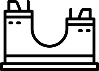 skate park icon. vector line icon for your website, mobile, presentation, and logo design.