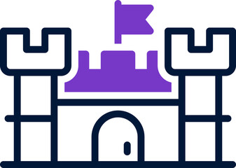 castle icon. vector mixed icon for your website, mobile, presentation, and logo design.