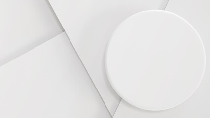 抽象的な3Dの白の背景。バナー、タイトル背景。