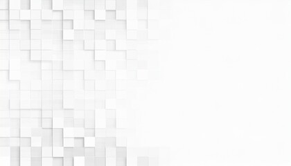 random offset white square cube boxes block background wallpaper banner template fade out with copy space