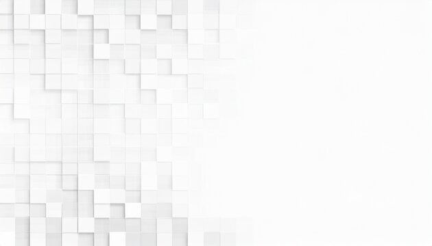 random offset white square cube boxes block background wallpaper banner template fade out with copy space © Florence