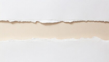 two strips of white torn paper as a background