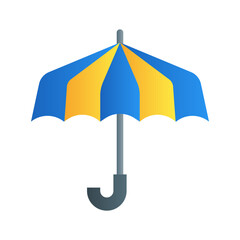 Umbrella icon in gradient fill style with high vector quality suitable for ui and spring needs