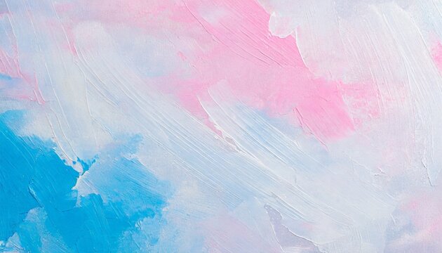art oil and acrylic smear blot canvas painting stucco wall abstract texture pink blue white color stain brushstroke relief grain texture background