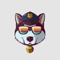 Cute Dog Vector Illustration