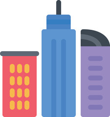 design vector image icons skyscrapers