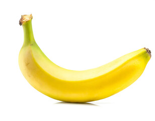 Einzelne Banane isoliert auf wei&szlig;en Hintergrund, Freisteller 