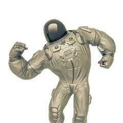 astronaut cartoon got some muscles