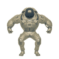 astronaut cartoon is standing up