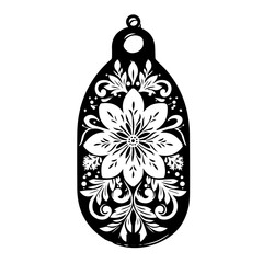 Decorative Christmas Door Hanger Vector