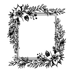 Festive Christmas Frame Vector Illustration